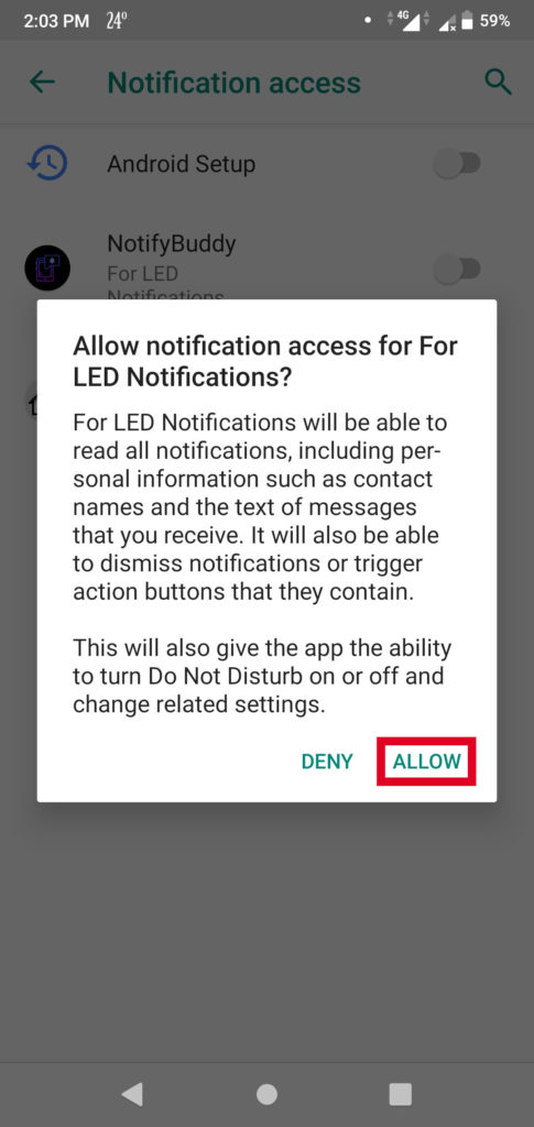 Allow button in settings for Oppo f11