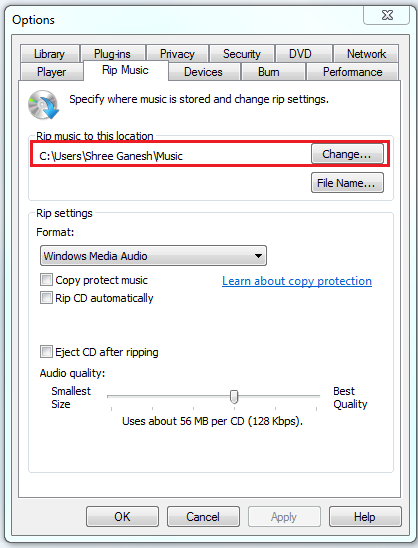 How to Rip CD in Windows 7